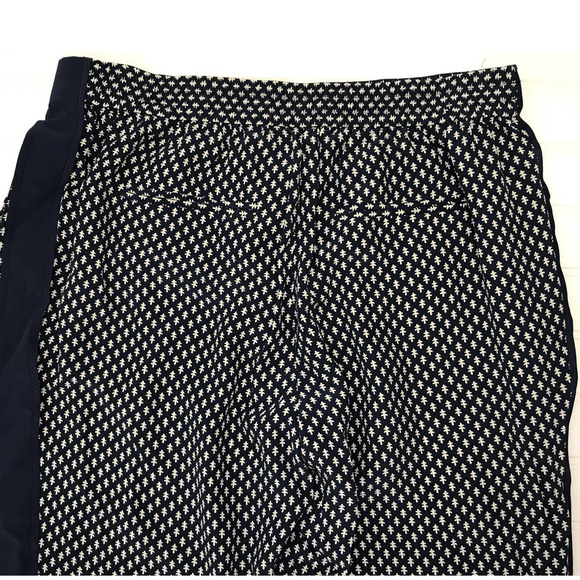 Marc by Marc Jacobs Navy Blue White Print Silk Pull On Pants Size 6 - Picture 5 of 8